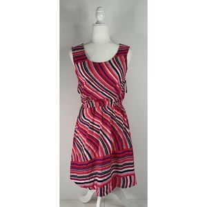 MODBE Striped Miss Annie Sleeveless Midi Dress S